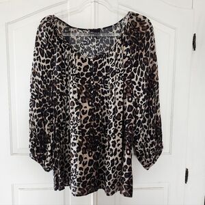Jones New York Animal Print Blouse